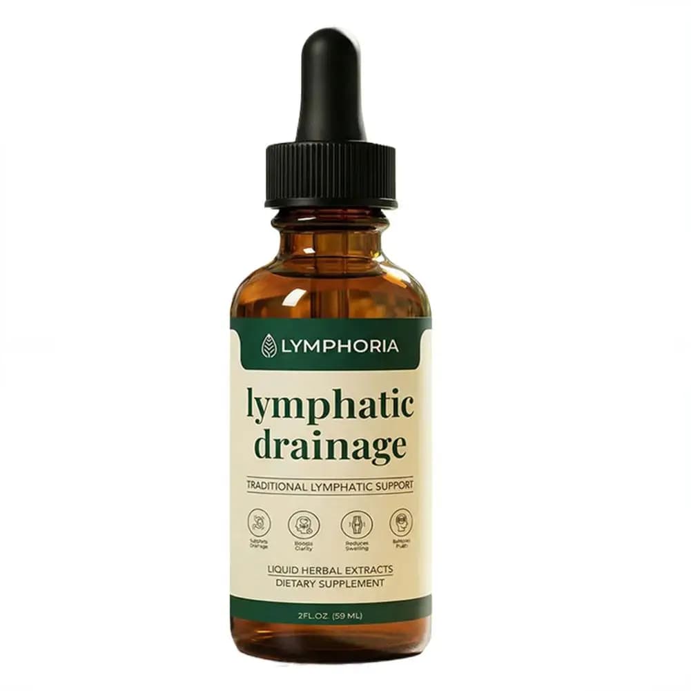 Gouttes de drainage lymphatique 60 ml, formule naturelle à base de plantes, élimination des toxines,