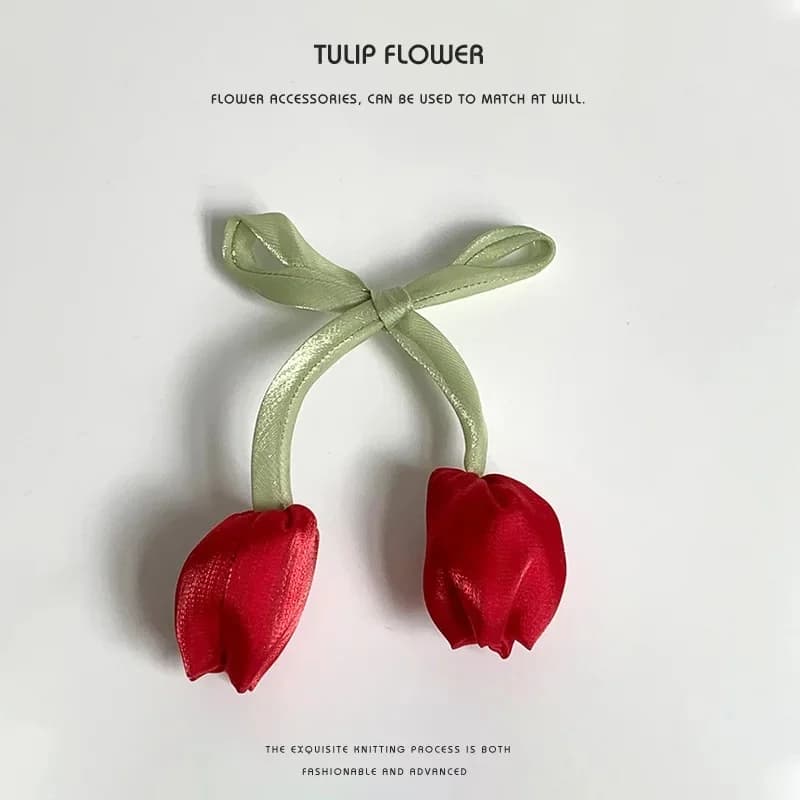 10 pièces tulipe floraison tissu fleur bricolage vêtements accessoires cheveux accessoires sac vêtem