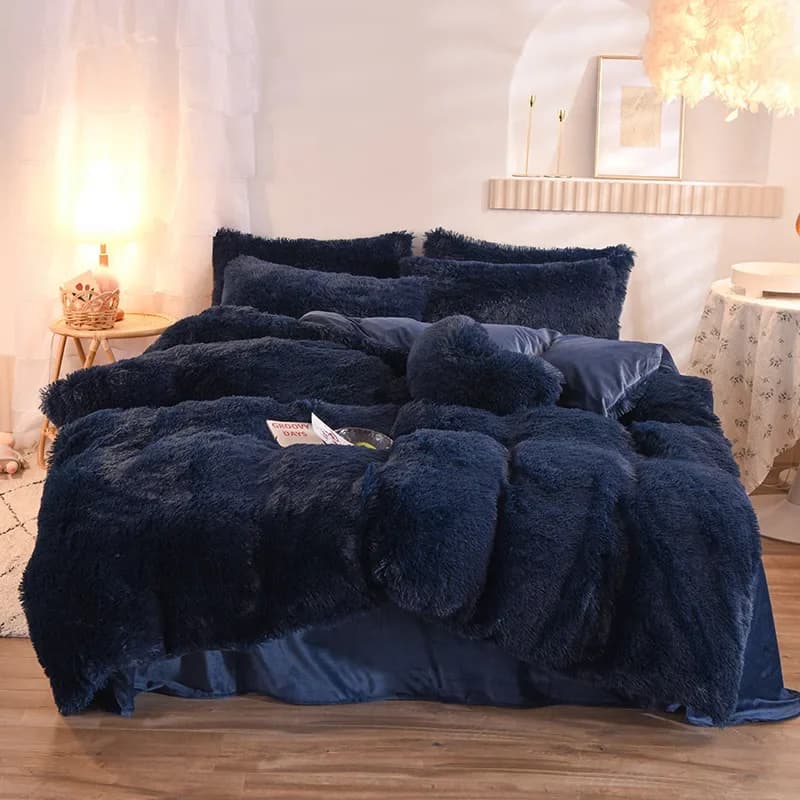 Ensemble de housse de athlon en peluche luxueuse, literie confortable et douce, parfaite pour le con