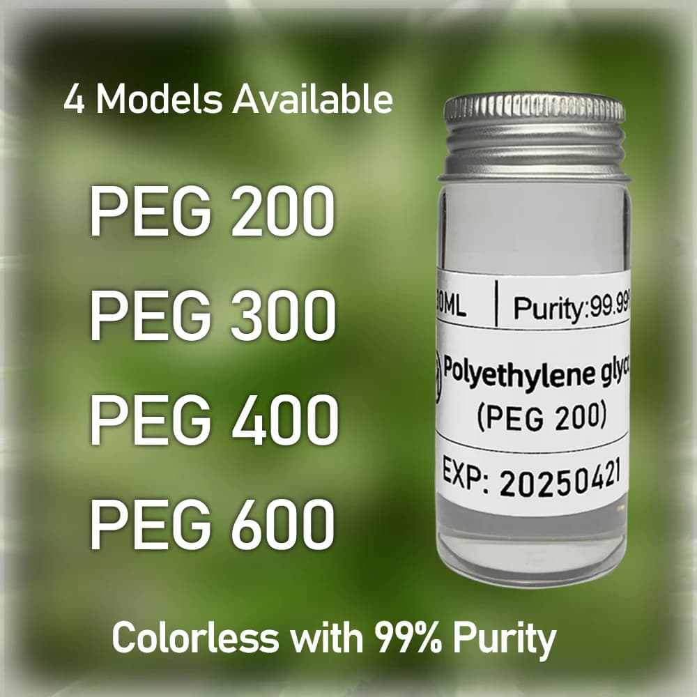 Matière première incolore de 30ml, pureté 99%, 4 types, modèle PEG 200, 300, 400 et 600 comme élémen