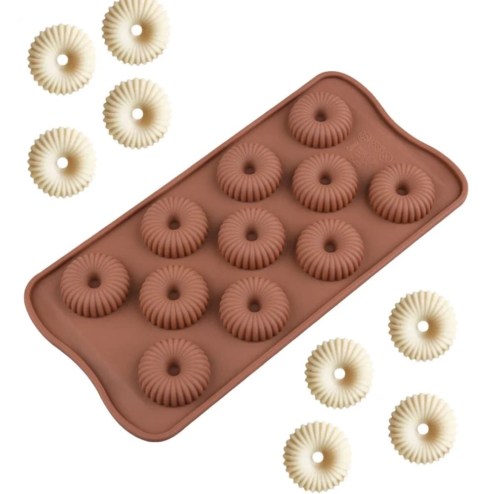 Moule à Mousse en mousseline de soie en spirale à 6 cavités, pour bricolage, pâtisserie, Desserts, D