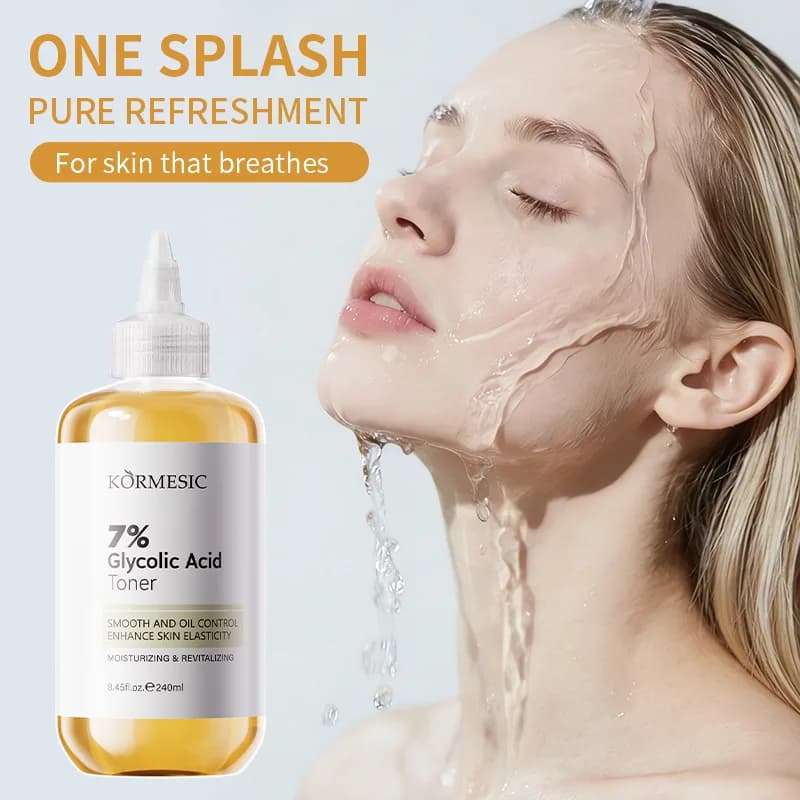 Solution tonifiante hydratante à l'acide glycolique 7% 240ml AHA Exfoliante, minimisant les pores et