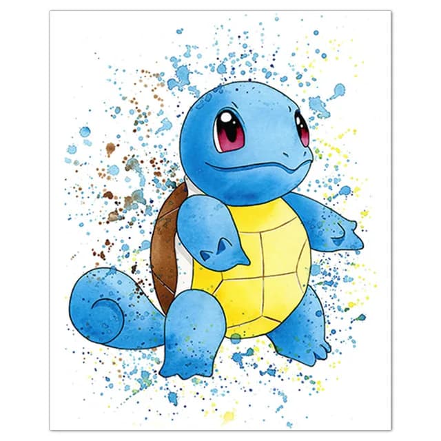 Affiche d'anime Pokemon Pikachu, art aquarelle, fond mural, peinture sur rouleau Charizard, jouets p