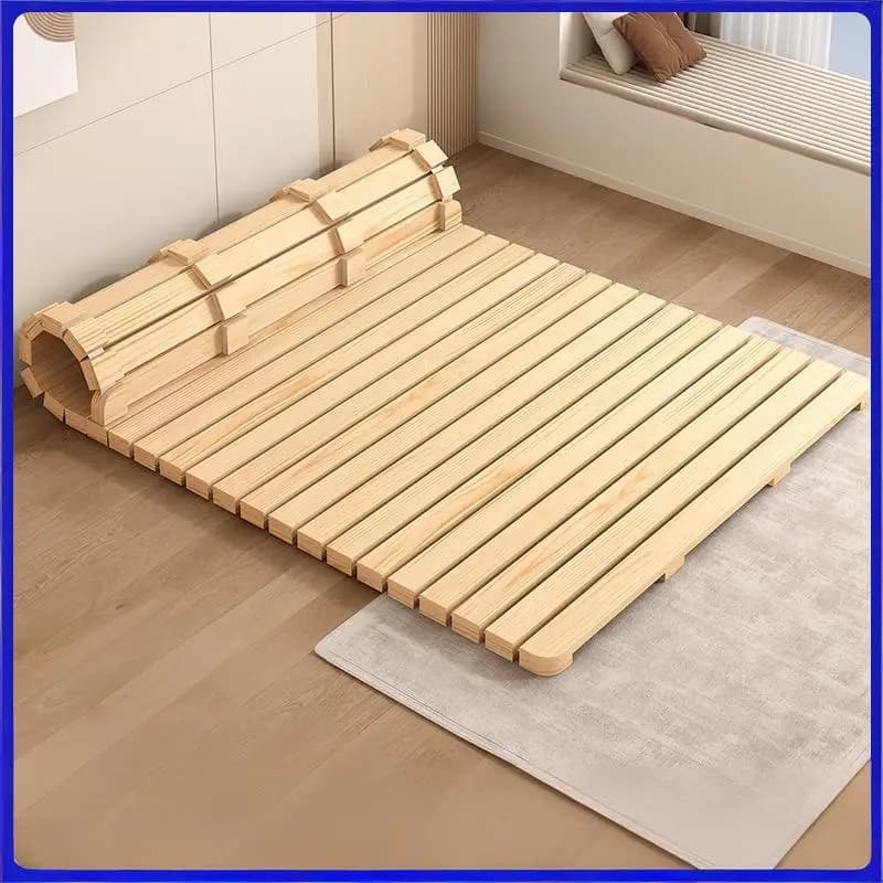 Cadre de lit en bois massif, cadre de lit tatami, usage domestique, couchage au sol, planche de lit 