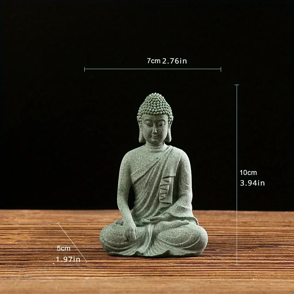 Statue de Bouddha Zen, Ornement pour Aquarium, Roche décorative, Bonsaï, Figurine à Eau Courante, Dé