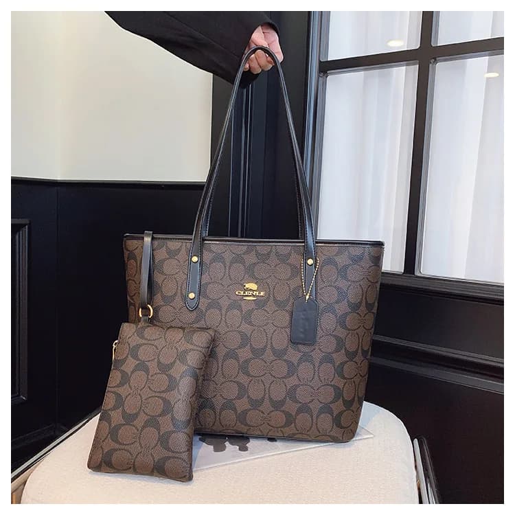 Sac à main de luxe pour femme, imprimé vintage, style parisien, grand sac fourre-tout portable, poch