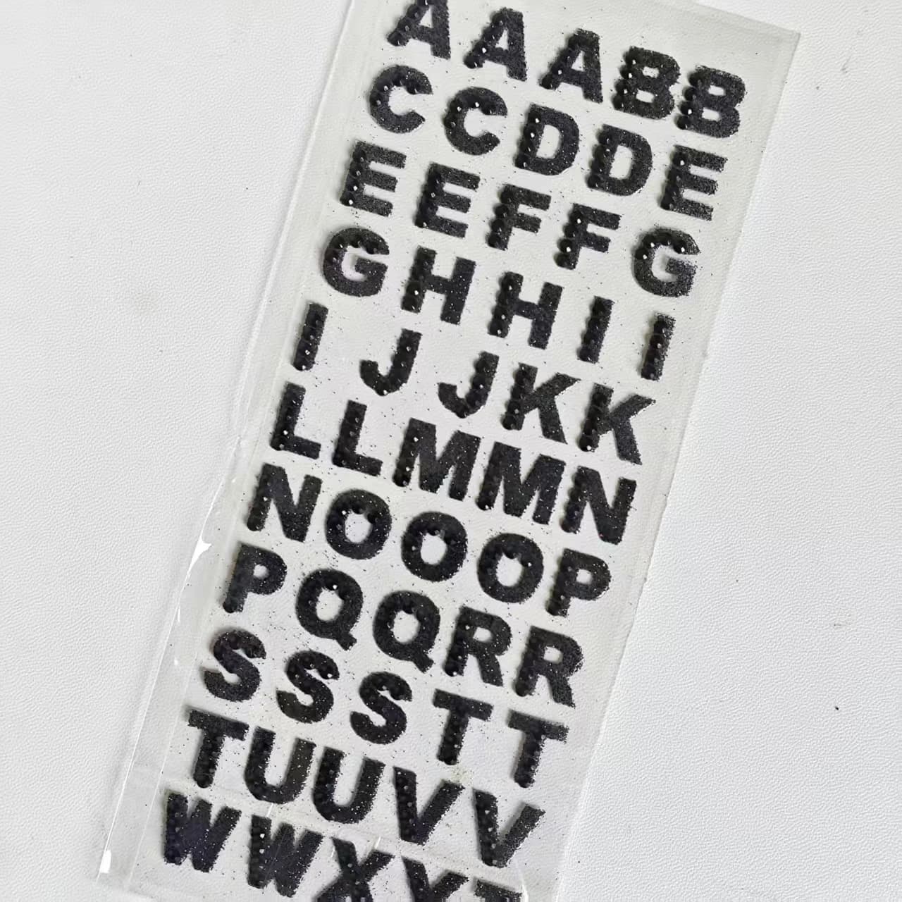 Autocollants en forme de diamant à paillettes avec lettres anglaises en 9 couleurs, autocollants bri