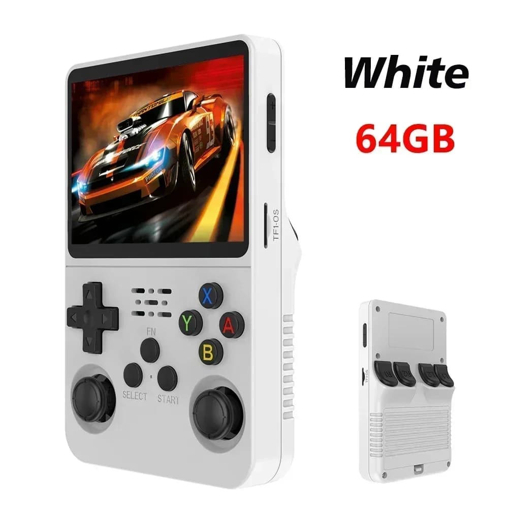 Console de jeu vidéo Portable R36S Orange, 64 go/128 go, écran IPS de 3.5 pouces, Open Source, Linux