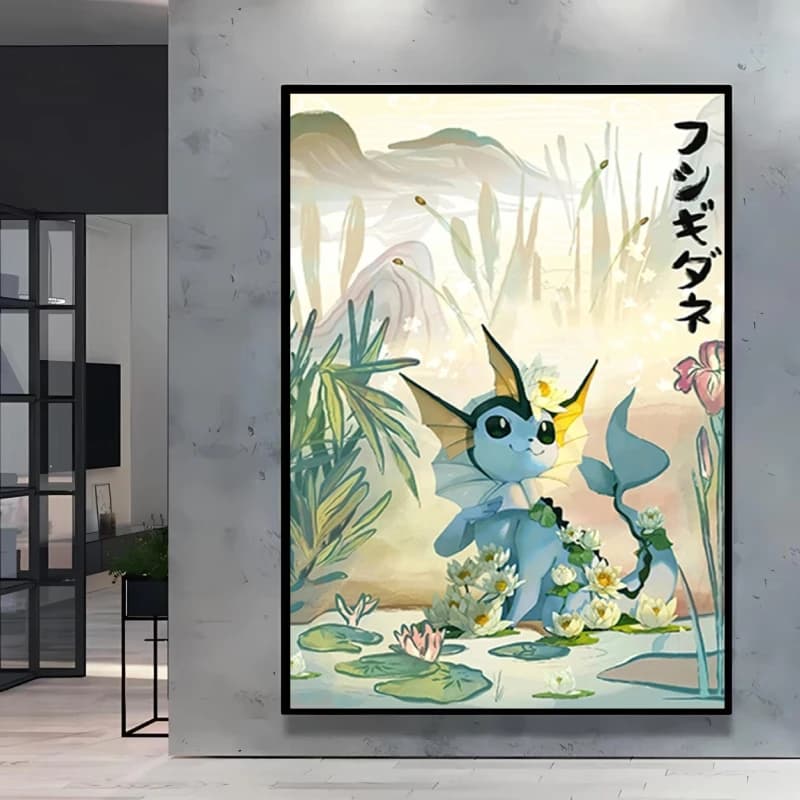 Peinture sur toile, affiche classique Pokemon Pikachu, décoration murale pour la maison, le salon, l