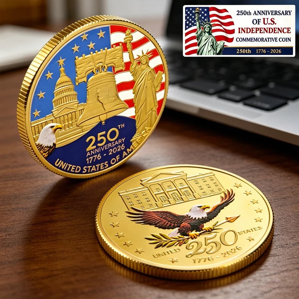 Ensemble de médailles commémoratives du 250e anniversaire de l'indépendance des États-Unis 2026 - 13