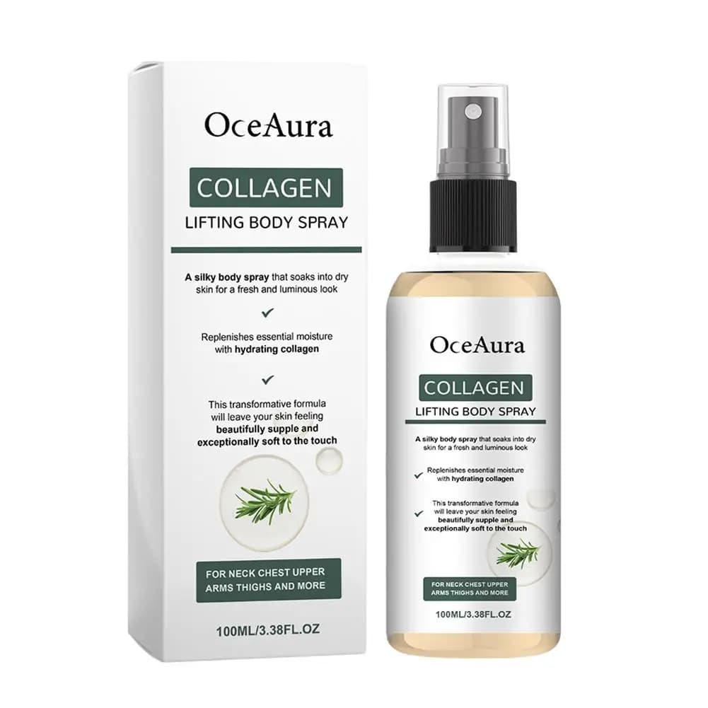 Spray corporel liftant au collagène OceAura 100 ml, huile corporelle hydratante en profondeur, raffe