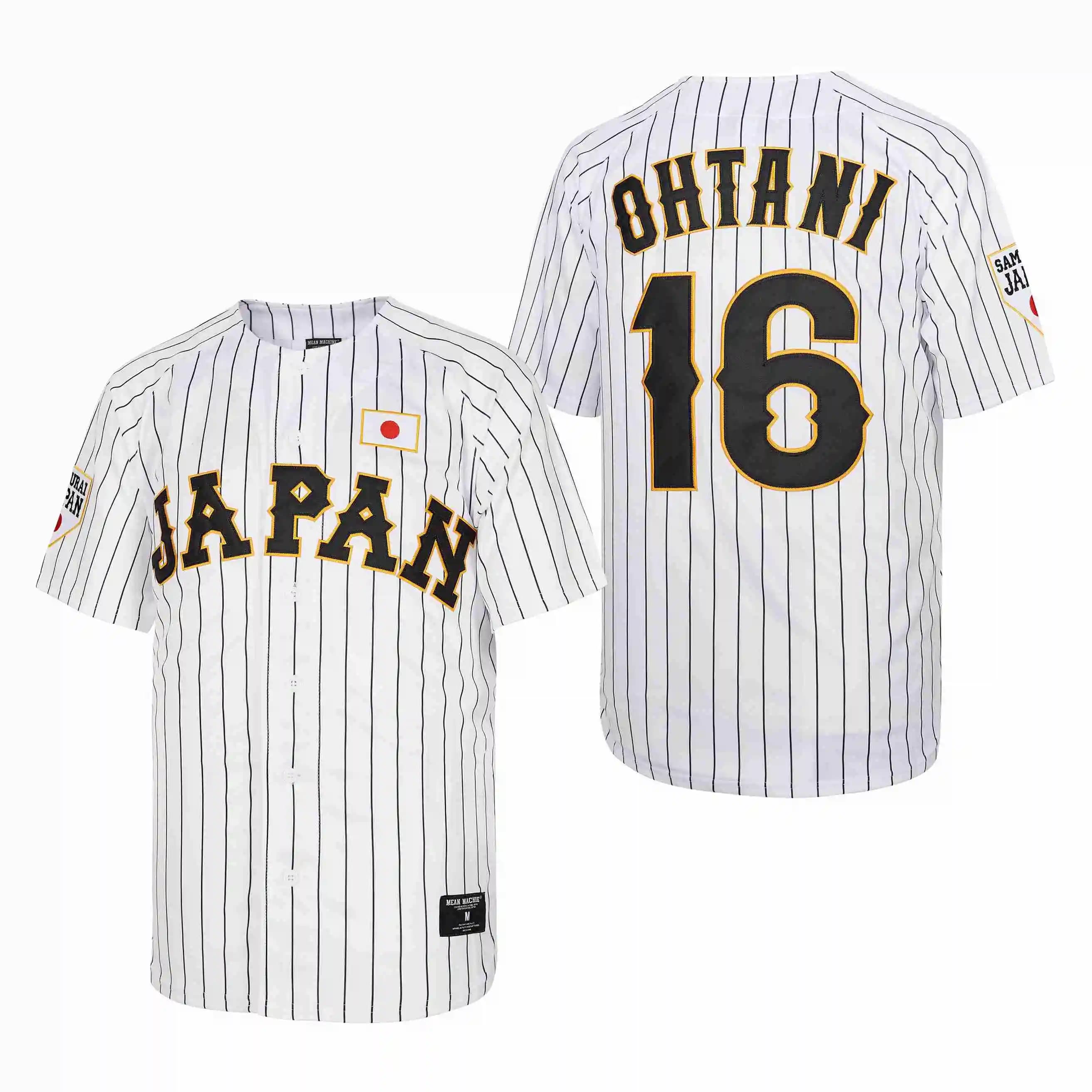 Maillot de baseball Japon 16 OHTANI, broderie cousue, vêtements de sport d'extérieur de haute qualit