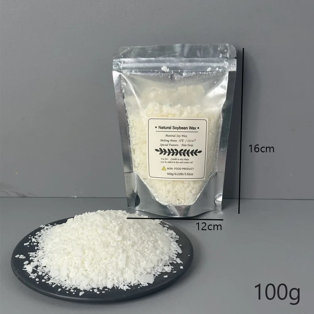 Cire de soja naturelle 1000/500/250/100g, pour bricolage, bougies artisanales faites à la main, Kit