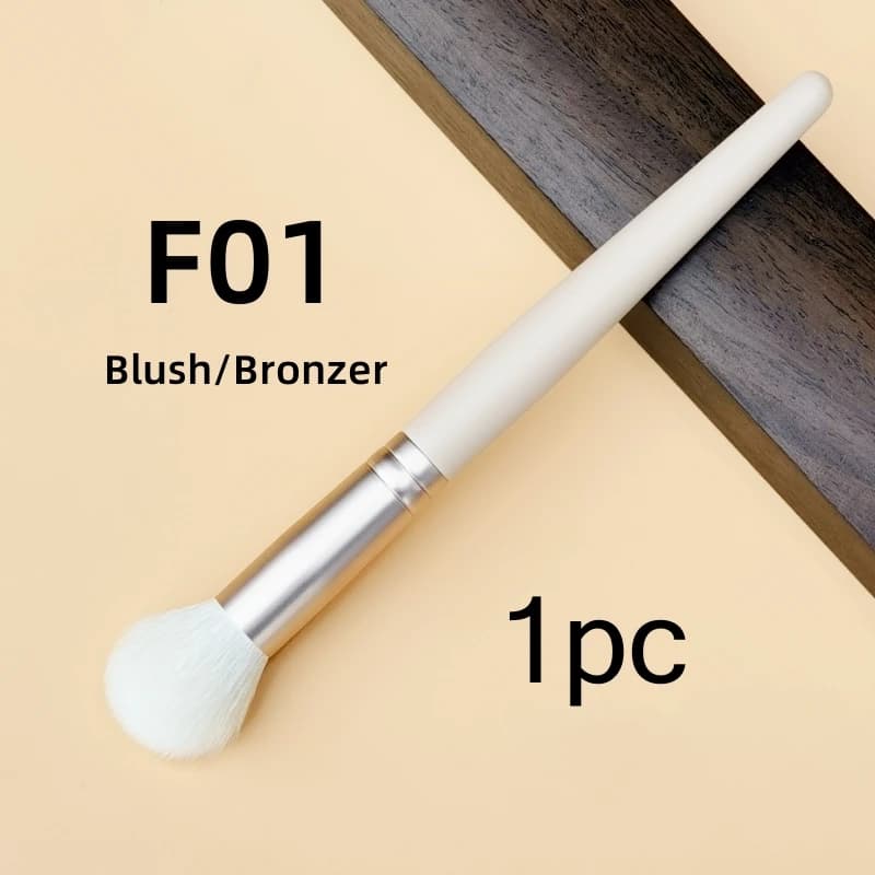 Pinceau à blush bronzant en poils de chèvre naturels pinceaux de maquillage multifonctionnels roses 