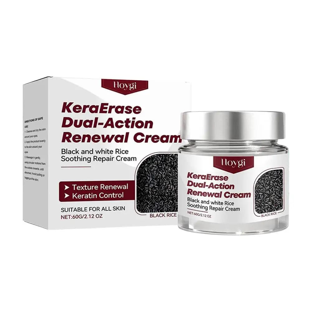 KeraErase – crème réparatrice apaisante au riz noir et blanc, crème de renouvellement à double Actio