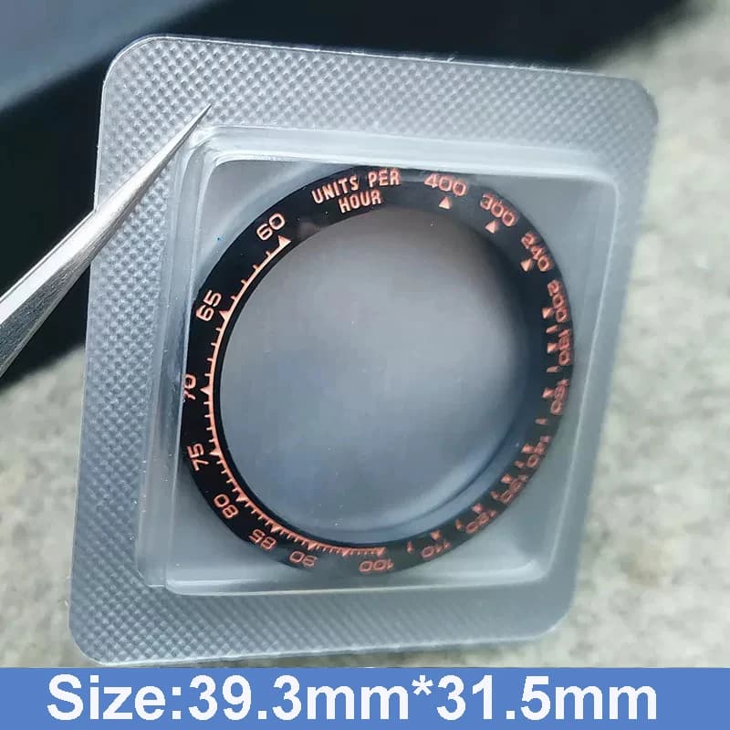 Insert de lunette en céramique Daytona, épaisseur 39.3mm x 31.5mm, 2.6mm, adapté à Rolex Daytona 116