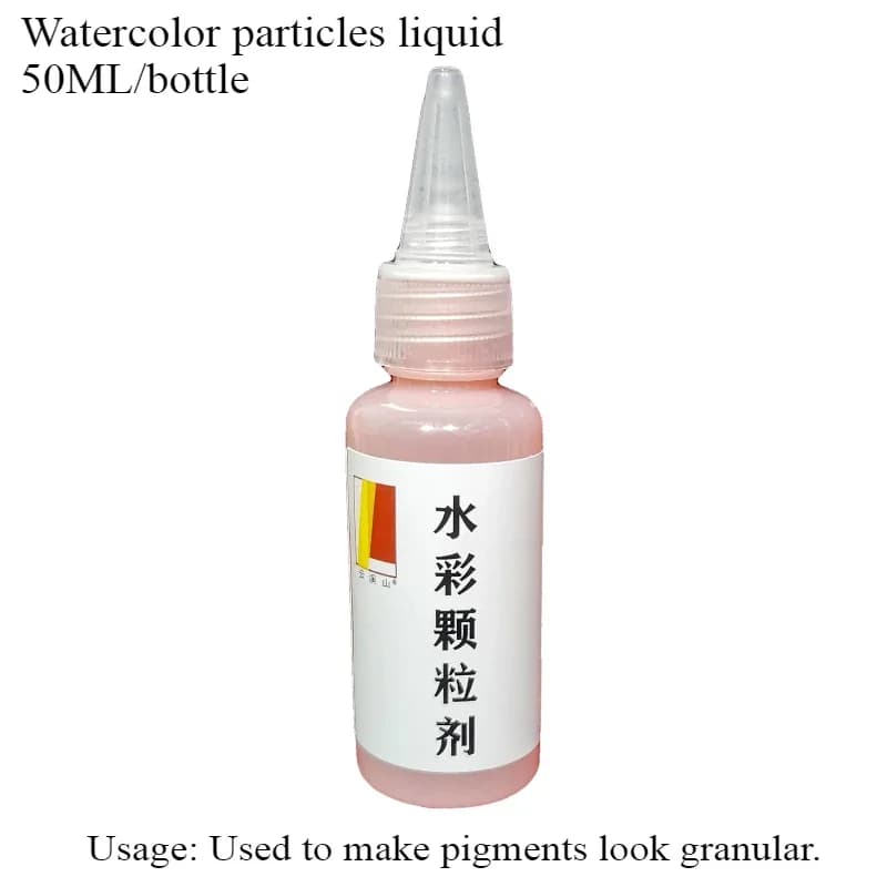 Kit de texture pour aquarelle : Granules 50ml, Dispersant 65ml, Moyen de diffusion et de précipitati