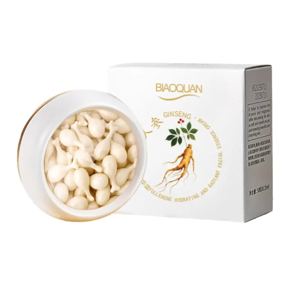 Capsule d'essence de Ginseng Fullerène, Anti-rides, raffermissant, estompe les ridules, hydratant, e