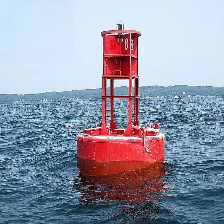 Panneaux de navigation et bouées auxiliaires du rivière marine et du lac