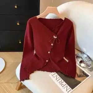Pull à manches longues à Base d'oreille française, nouveau Design de pull, haut irrégulier, automne 