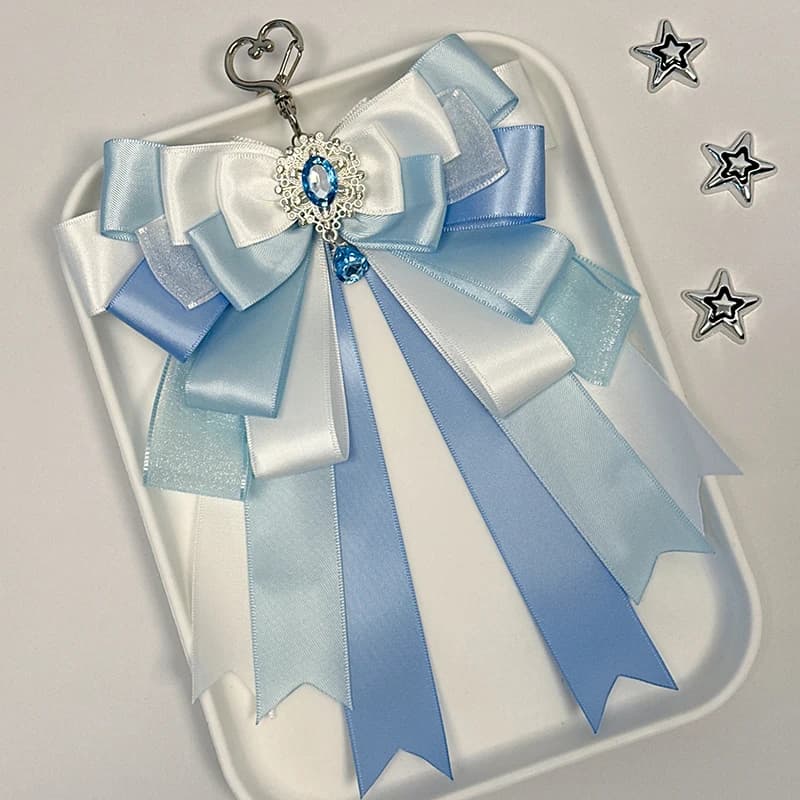 Pendentif nœud Double couche ruban polyvalent Anime Itabag bricolage pendentif sac Lolita deux dimen