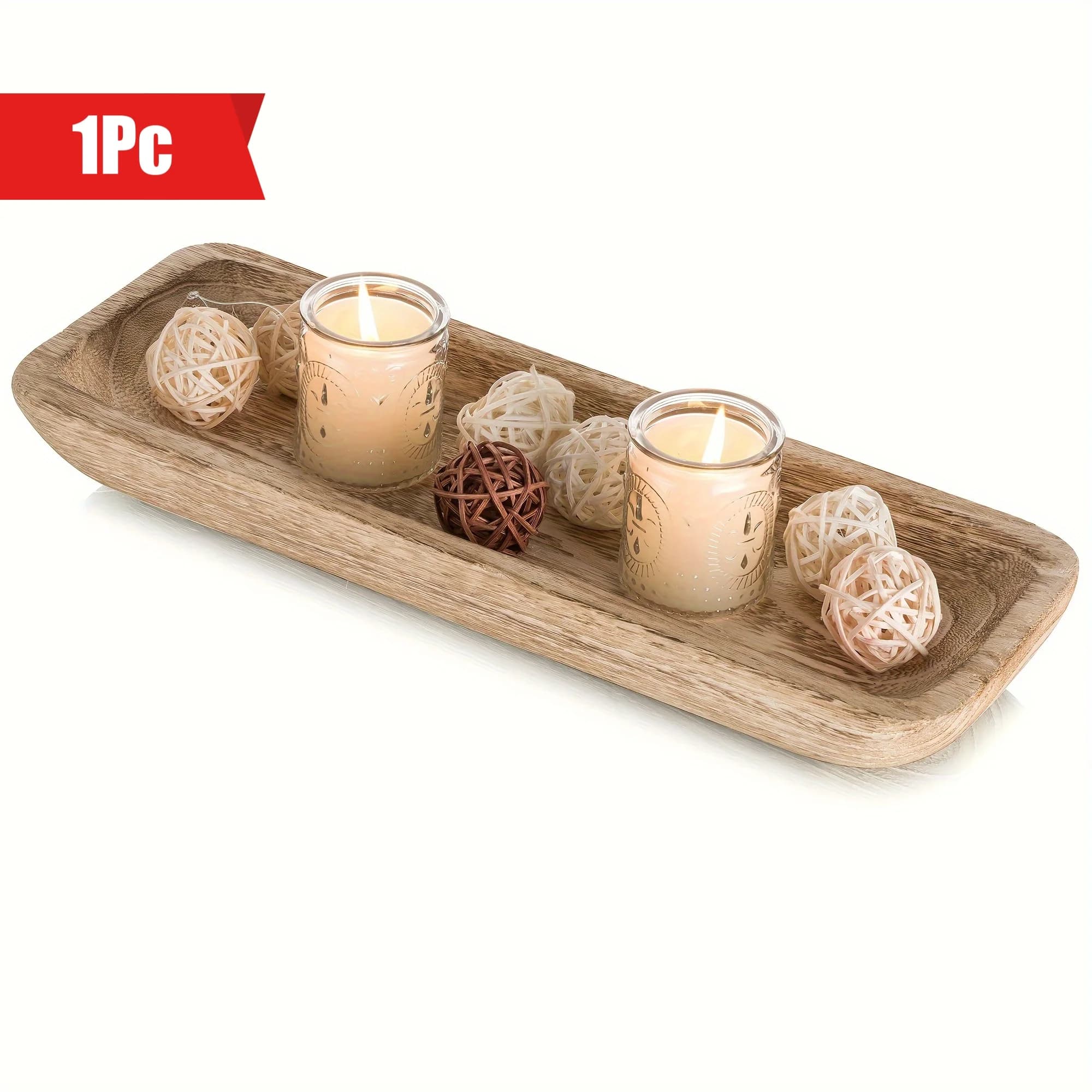 Bol décoratif de 16 pouces, plateau en bois, décorations de table, bols en bois pour la décoration d