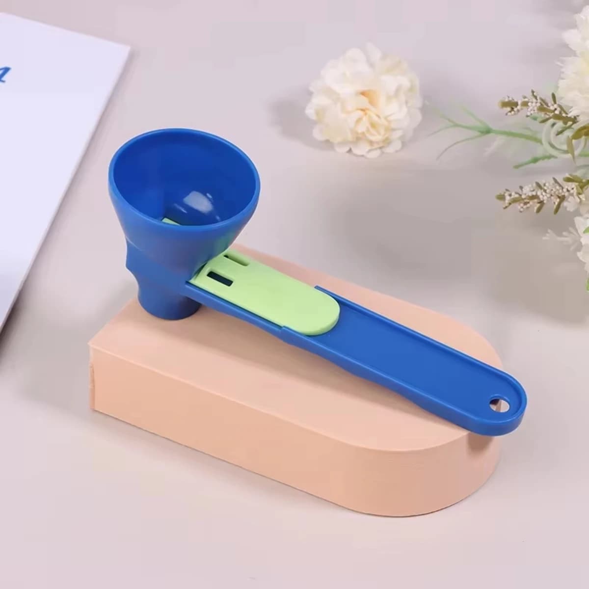 Cuillère à poudre de protéines en matériau PP Durable sans gâchis-entonnoir coulissant pour le lait 
