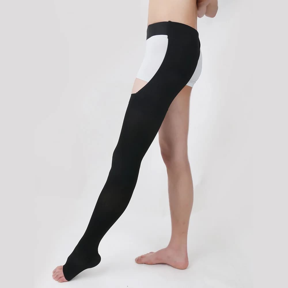 Legbeauty 20-30mmHg bas médicaux à haute Compression unisexe bout ouvert varices chaussettes jambe u