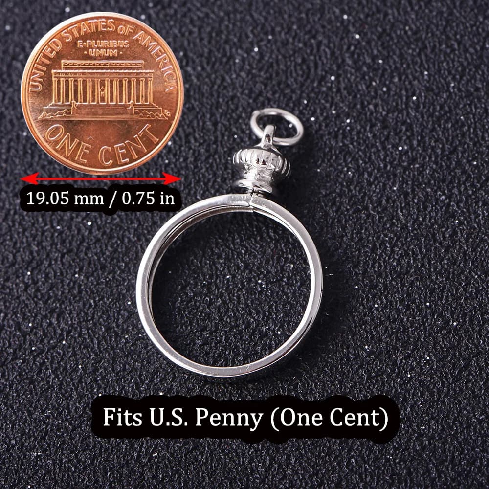 Base de pendentif de lunette de pièce de monnaie pour pièces de monnaie américaines et européennes –