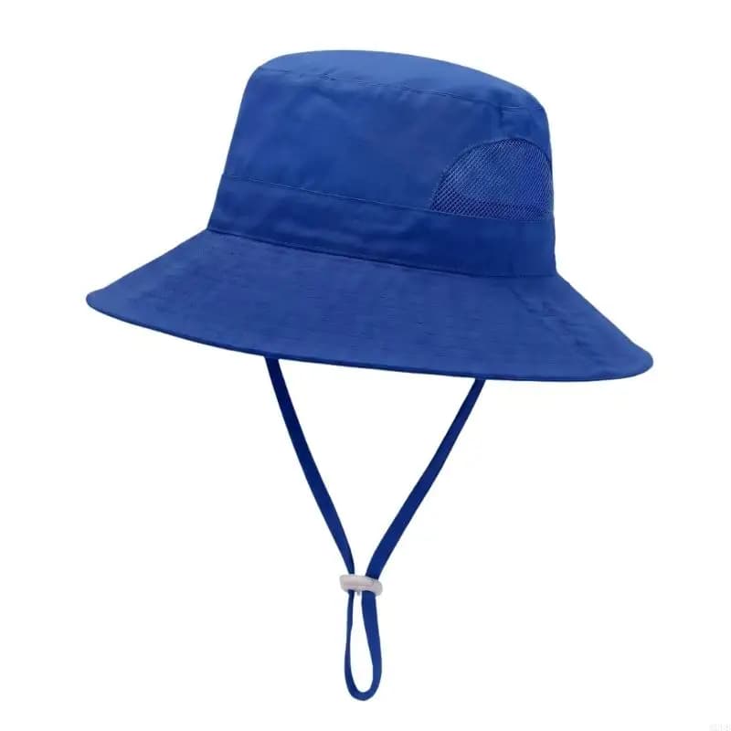 Chapeau soleil pour bébé 1 à 3 ans, avec large bord 8cm, capuchon bassin réglable en coton doux