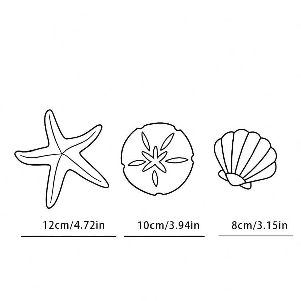 Autocollant transparent en forme d'étoile de mer, autocollant imperméable, adapté aux vitres de voit