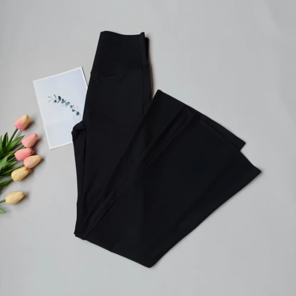 Pantalon d'entraînement en peau de requin pour femmes, Leggings évasés taille haute, levage des fess