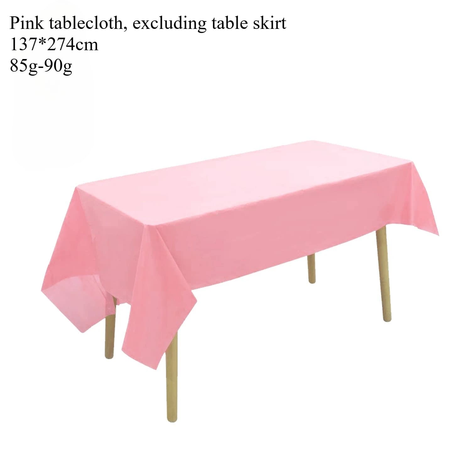 Ensemble de nappe jetable de couleur unie, jupes de Table rectangulaires en papier avec jupe longue