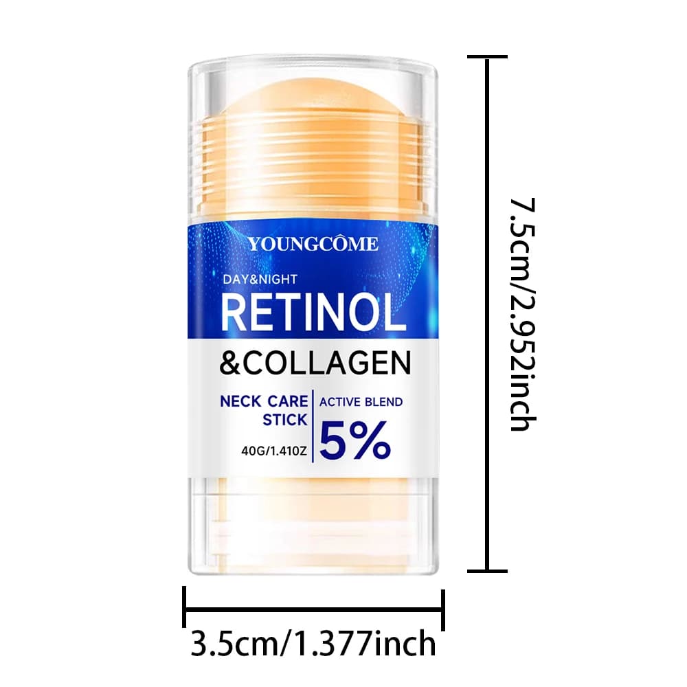 Stick Crème Cou au Rétinol et Collagène : Élimine les Rides Fines du Cou, Hydrate en Profondeur, Raf