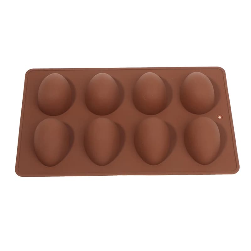 Moule de cuisson en silicone en forme de 8 œufs de pâques, DIY, pour pouding au chocolat