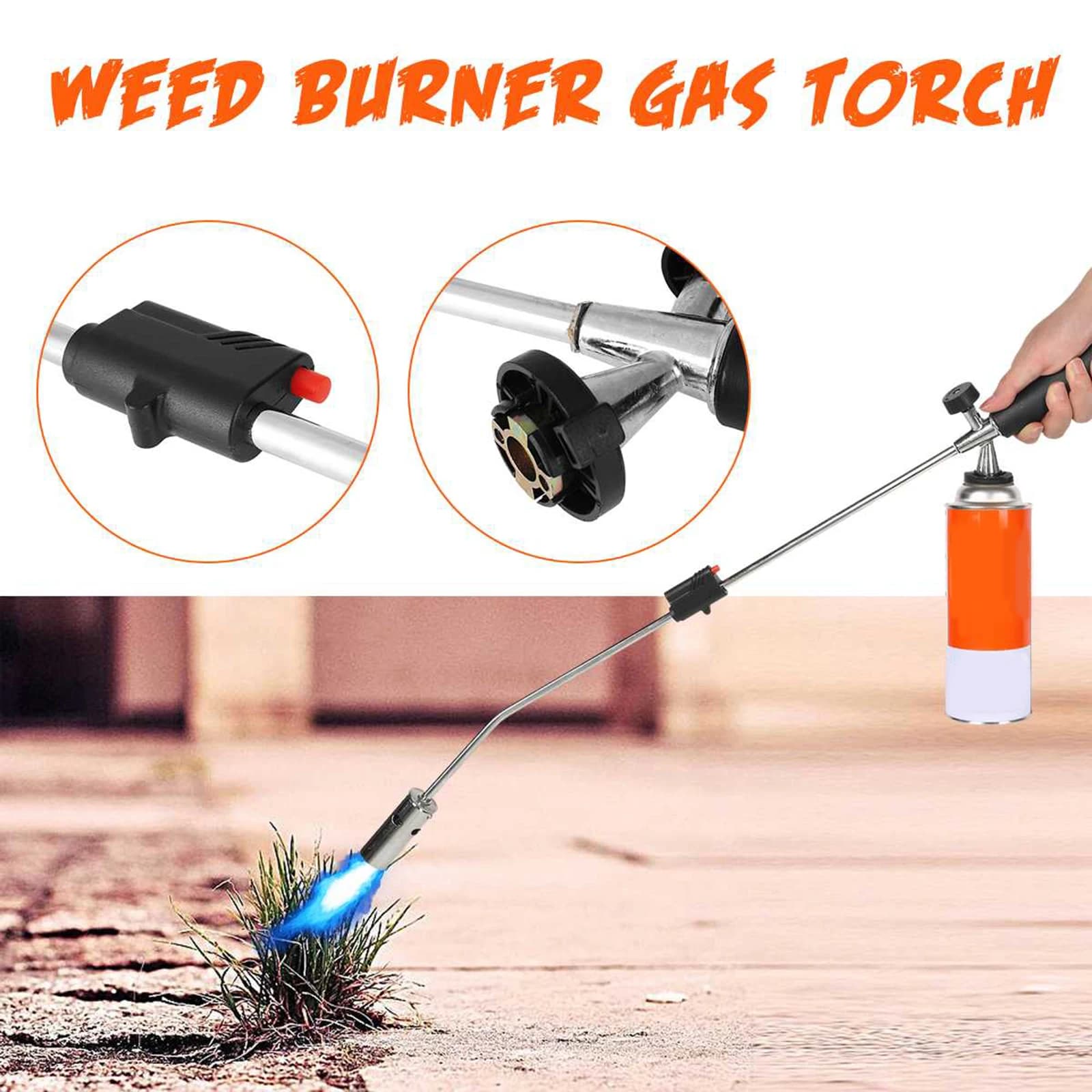 Chalumeau à butane pour désherbage, flamme puissante pour dégivrage de rue, neige, toiture, jardin,
