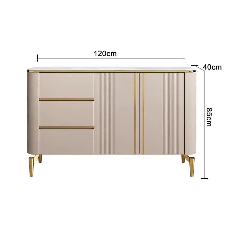 Armoire de rangement en marbre pour salle à manger, buffet de salle à manger, armoire d'entrée de sa