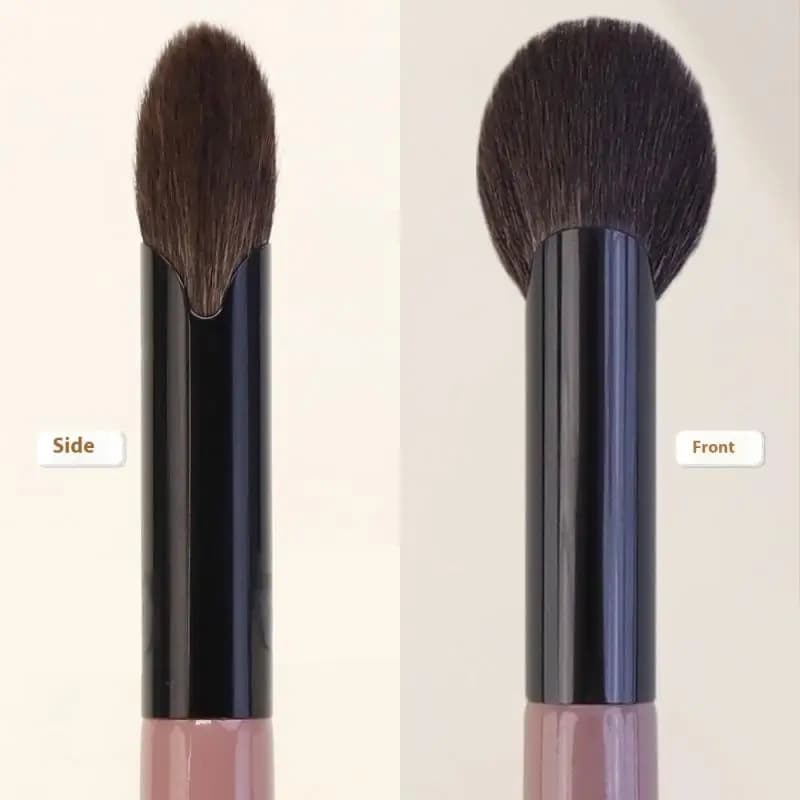 Petit pinceau à Blush en forme d'éventail, Application de précision pour poudre, crème, outil de maq