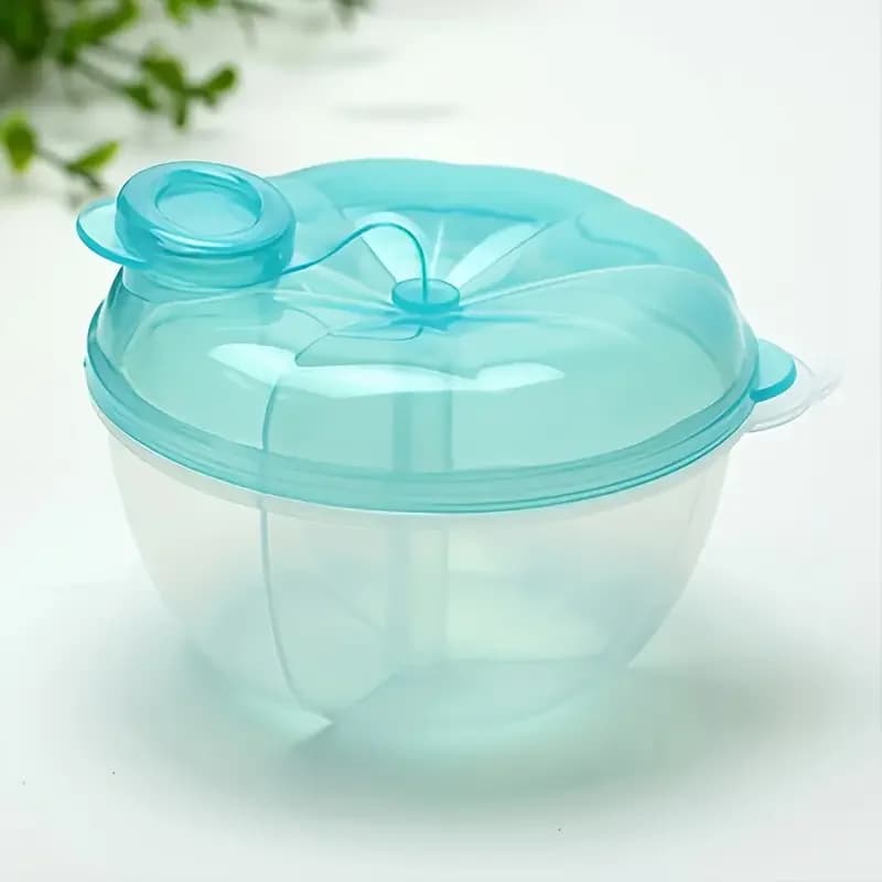 Boîte de lait en poudre rotative 3 en 1 – Portable, lavable au lave-vaisselle, couvercle rabattable,