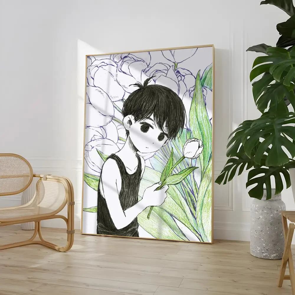 Poster esthétique de jeu O-Omori, toile d'art murale tendance, décoration pour chambre à coucher, ma