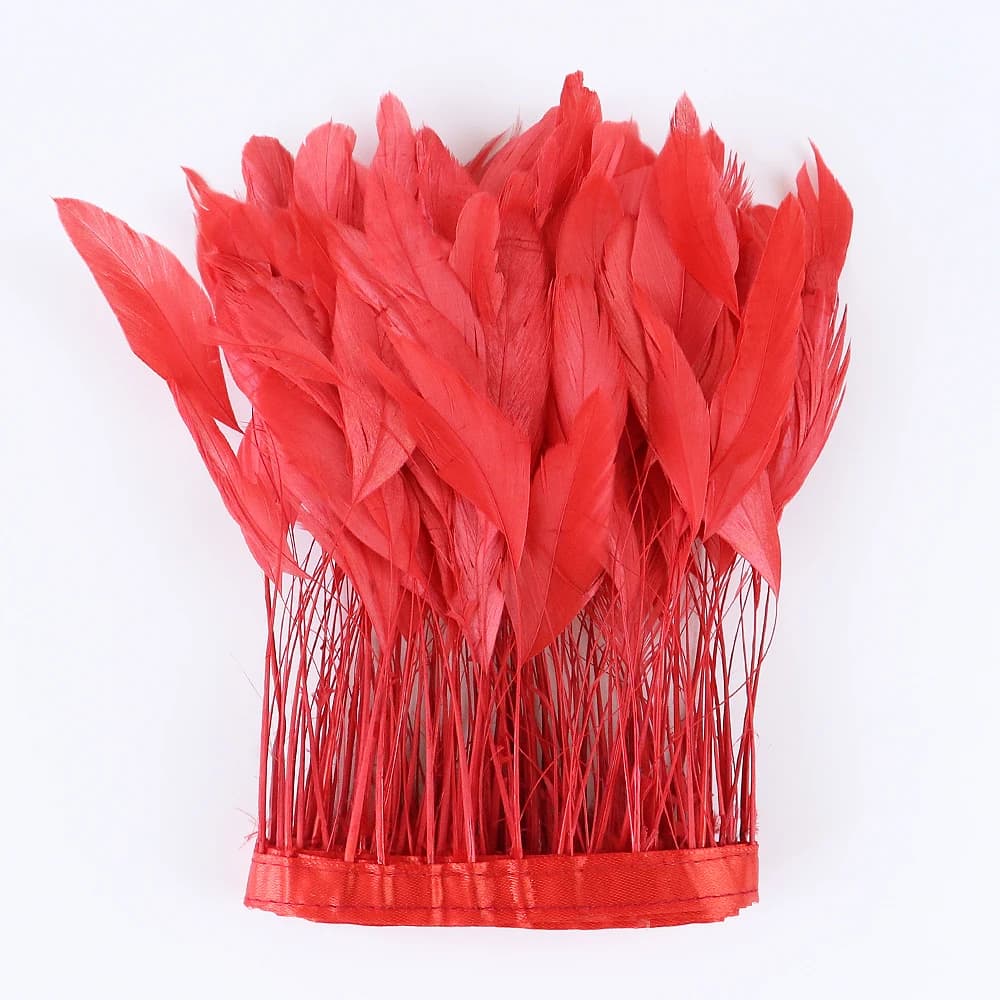 Plumes de poulet dénudées naturelles, franges, 6 à 8 pouces, Plumes de coq colorés pour robes artisa