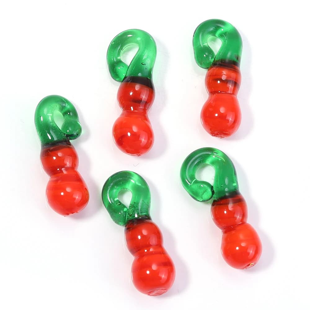 Breloques en verre fruits légumes, pendentifs cerises fraises, breloques faites à la main pour la fa