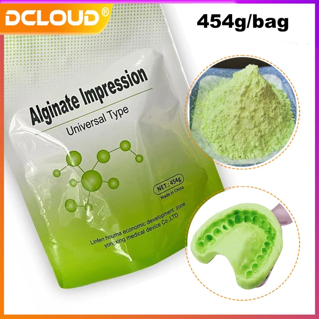 454 g/sac matériaux de moulage de poudre d'alginate d'empreinte dentaire matériaux de moulage d'empr