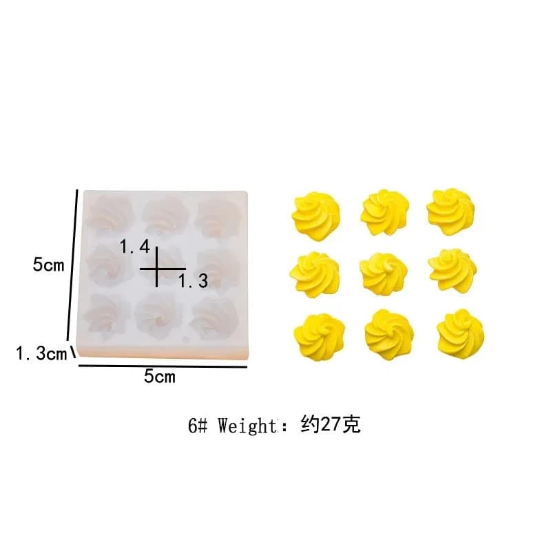 Mini moules 3D en silicone pour chocolat, crème, beignets, bougies, fudge, fondant, baies, bonbons,