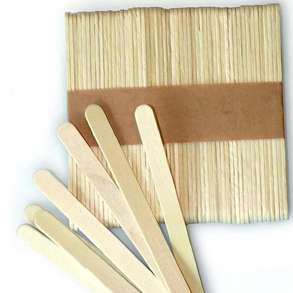 Bâtonnets en bois en silicone pour les barres de crème glacée, lot de 100