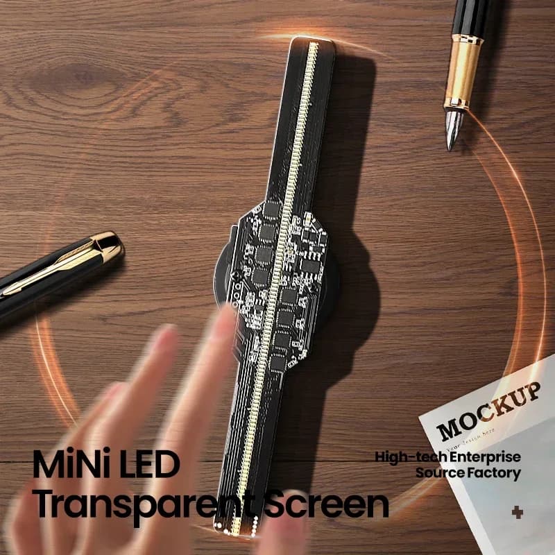 Produits personnalisés avec logo, écran LED transparent, mini projecteur holographique 3D, ventilate