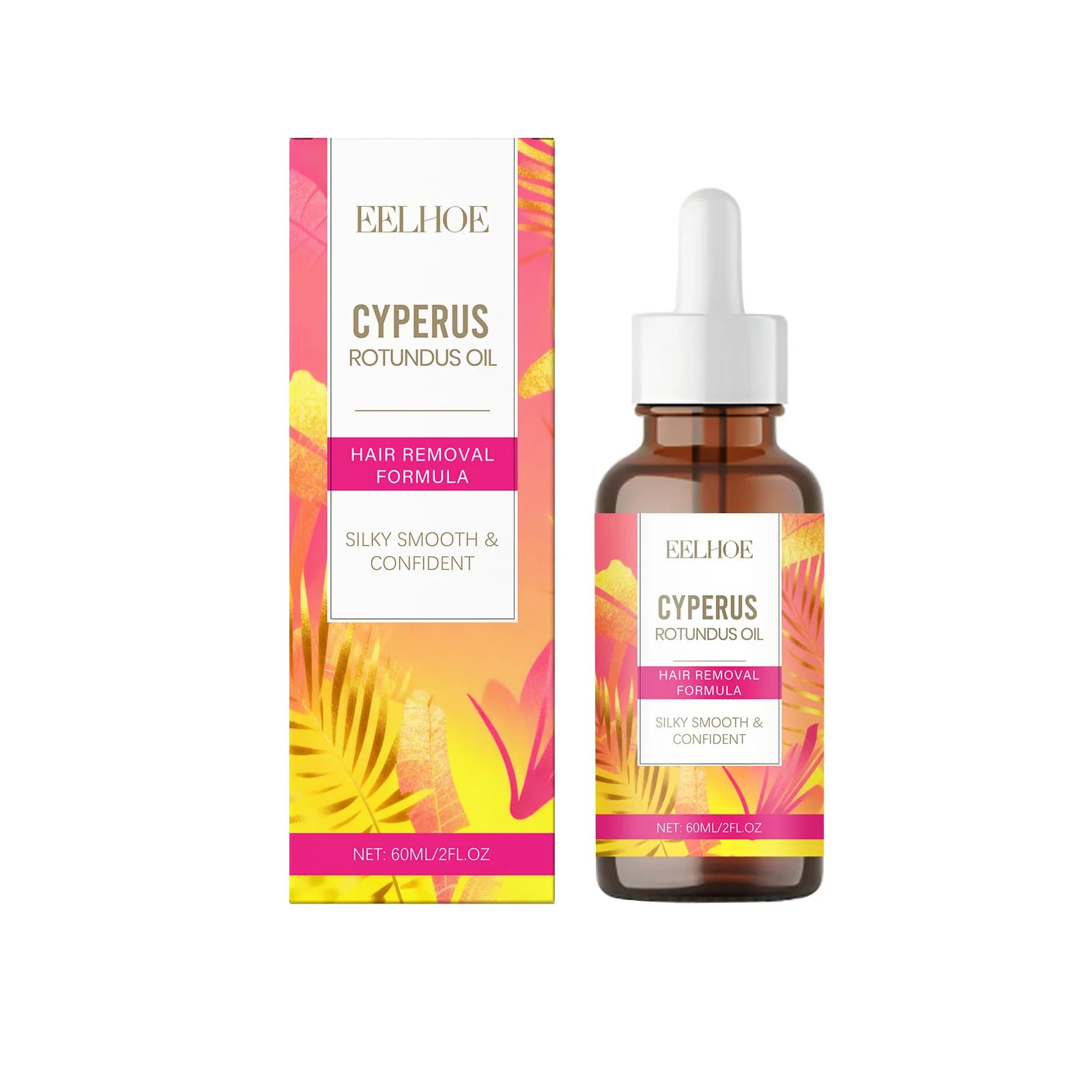 Huile de Cyperus Rotundus EELHOE pour l'épilation Après-soin Peau douce et lisse Réparation de la ba