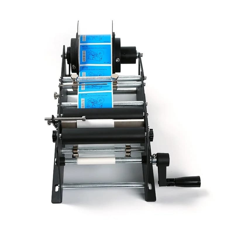 Machine d'étiquetage manuelle de bouteilles rondes, Machine d'étiquetage auto-adhésive manuelle pour