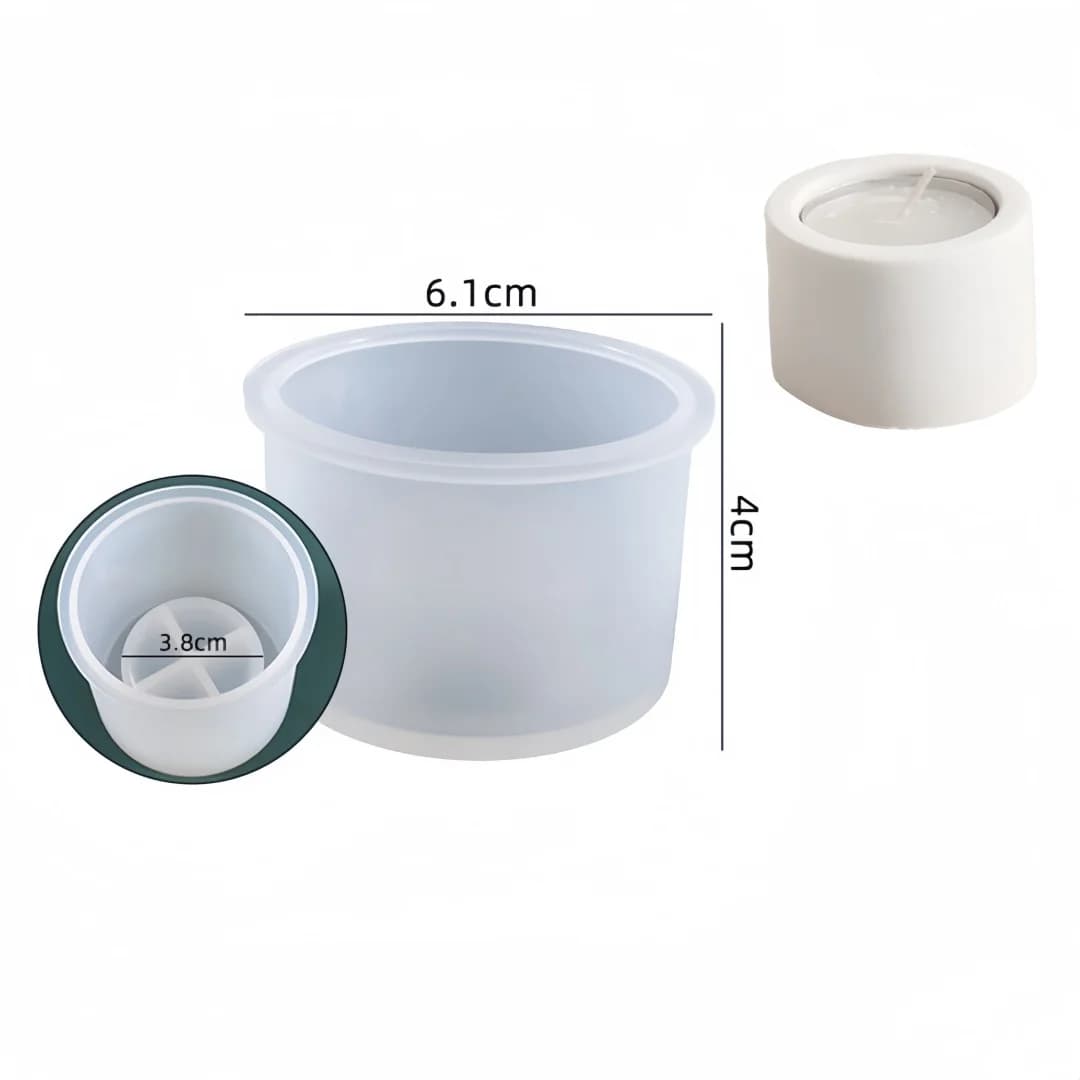 Base de bougie cylindrique gypse, moule en Silicone, bougeoir rond en plâtre, ciment, décoration de 