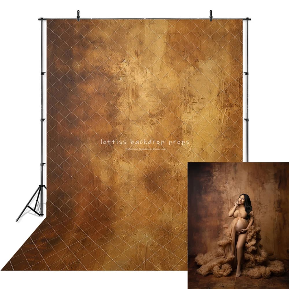 Marron Beige solide texturé décors femme enceinte Photocall fille enfant nouveau-né photographie arr
